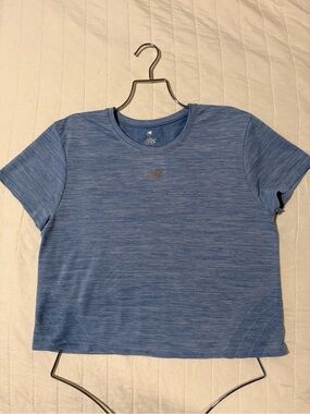 New Balance Light Blue Heather Performance Tee